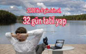 2020’de 6 gün izin alarak 32 gün tatil yapabilirsiniz.