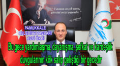 BAŞKAN ÖRKİ’DEN REGAİP KANDİLİ MESAJI