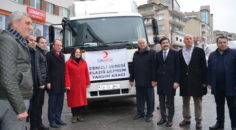 YARDIM TIRI DUALARLA UĞURLANDI