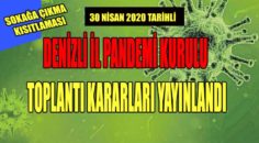 DENİZLİ İL UMUMİ HIFZISSIHHA MECLİS KARARI
