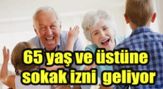 65 yaş üstüne SOKAĞA ÇIKMA İZNİ VERİLEBİLİR