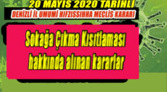 28 NOLU (COVID-19) DENİZLİ İL UMUMİ HIFZISSIHHA MECLİS KARARI