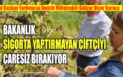 Karaca; ‘Denizli’de don ve dolu felaketinin bilançosu ağır.’ dedi.