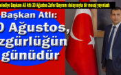BABADAĞ BELEDİYE BAŞKANI ALİ ATLI