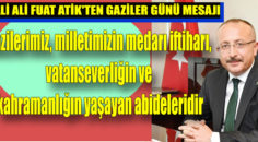 DENİZLİ VALİSİ ALİ FUAT ATİK GAZİLER GÜNÜ MESAJI YAYIMLADI