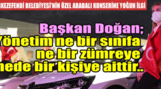 Konsere Merkezefendililer özel araçları ile geldiler