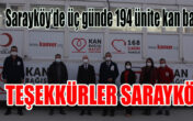 Sarayköylü vatandaşlardan kan bağışı