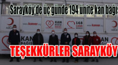 Sarayköylü vatandaşlardan kan bağışı