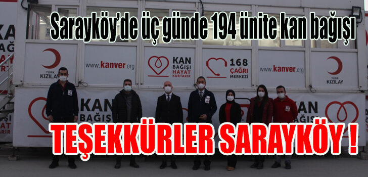 Sarayköylü vatandaşlardan kan bağışı