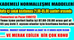 KADEMELİ NORMALLEŞME