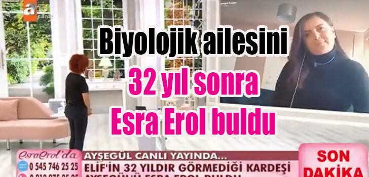 Esra Erol, müjdeli haberi Elif’e canlı yayında verdi.