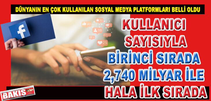 DÜNYANIN EN ÇOK KULLANILAN SOSYAL MEDYA PLATFORMLARI BELLİ OLDU