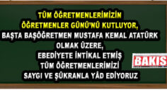 24 KASIM ÖĞRETMENLER GÜNÜ KUTLU OLSUN