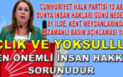 CHP’NİN ‘DÜNYA İNSAN HAKLARI GÜNÜ’ AÇIKLAMASI