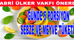 Günde 5 Porsiyon Sebze ve Meyve Tüketin