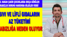 Sıvı ve lifli gıdaların az tüketimi kabızlığa neden oluyor