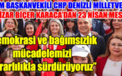 GÜLİZAR BİÇER KARACA’DAN 23 NİSAN MESAJI; YAŞASIN 23 NİSAN!