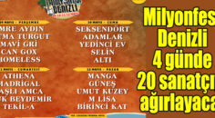 DENİZLİ 4 GÜNDE 20 SANATÇI AĞIRLAYACAK