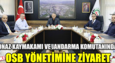 HONAZ KAYMAKAMI VE JANDARMA KOMUTANINDAN OSB YÖNETİMİNE ZİYARET