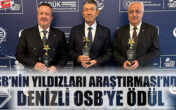 OSB’NİN YILDIZLARI ARAŞTIRMASI’NDAN DENİZLİ OSB’YE ÖDÜL