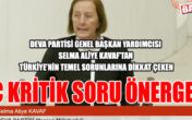 DEVA Partisi Genel Başkan Yardımcısı Kavaf’tan soru önergesi