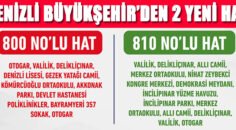 DENİZLİ BÜYÜKŞEHİR’DEN 2 YENİ TRANSİT HAT