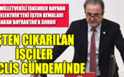 EMEP’Lİ  BAYHAN, İŞTEN ÇIKARILAN İŞÇİLER İÇİN SORU ÖNERGESİ VERDİ