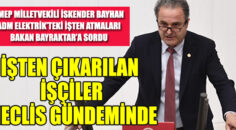 EMEP’Lİ  BAYHAN, İŞTEN ÇIKARILAN İŞÇİLER İÇİN SORU ÖNERGESİ VERDİ