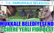 PAMUKKALE BELEDİYESİ’NDEN ÇİFTÇİLERE YERLİ FİDE DESTEĞİ