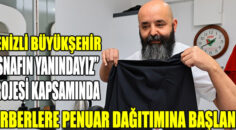 Denizli Büyükşehir berberlere penuar dağıtımına başladı