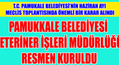 T.C. PAMUKKALE BELEDİYESİ’NE YENİ MÜDÜRLÜK