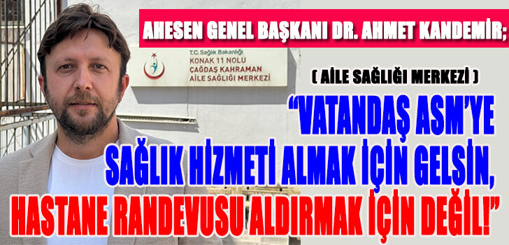 AİLE HEKİMLERİNDEN MHRS TEPKİSİ