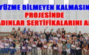 “Yüzme Bilmeyen Kalmasın” projesinde kadınlar sertifikalarını aldı