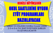 Denizli Büyükşehir, okul saatlerine uygun etüt programları başlattı