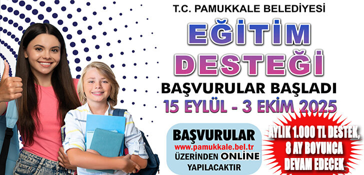 PAMUKKALE BELEDİYESİ EĞİTİM DESTEĞİ BAŞVURULARI BAŞLADI