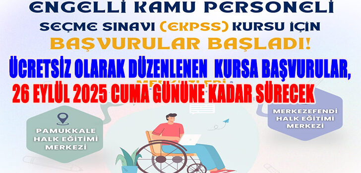 Büyükşehir’in EKPSS kursu için başvurular başladı