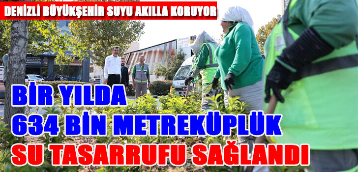 Bir yılda 634 bin metreküplük su tasarrufu sağlandı