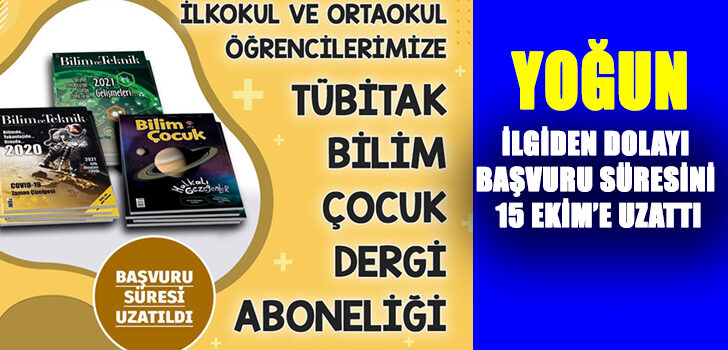 Ücretsiz bilim dergisi aboneliği başvuruları uzatıldı