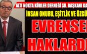 BAŞKAN AY; İNSAN ONURU EŞİTLİK VE ÖZGÜRLÜK EVRENSEL HAKLARDIR