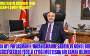 VALİ YAVUZ SELİM KÖŞGER RAMAZAN AYI MESAJI YAYIMLADI