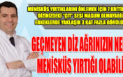 GEÇMEYEN DİZ AĞRINIZIN NEDENİ MENİSKÜS YIRTIĞI OLABİLİR